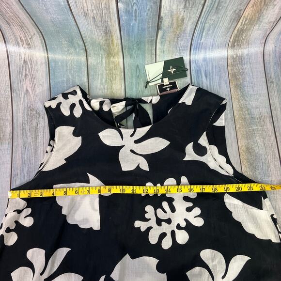 Tuckernuck Seashell Beach Coverup Short Dress Large Cotton Black White NEW - Picture 11 of 16